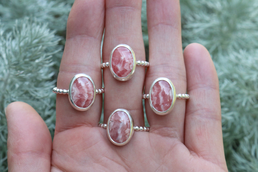 Rhodochrosite Ring