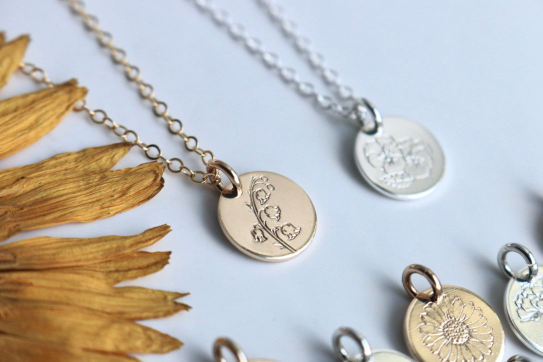 Birth Month Flower Necklace