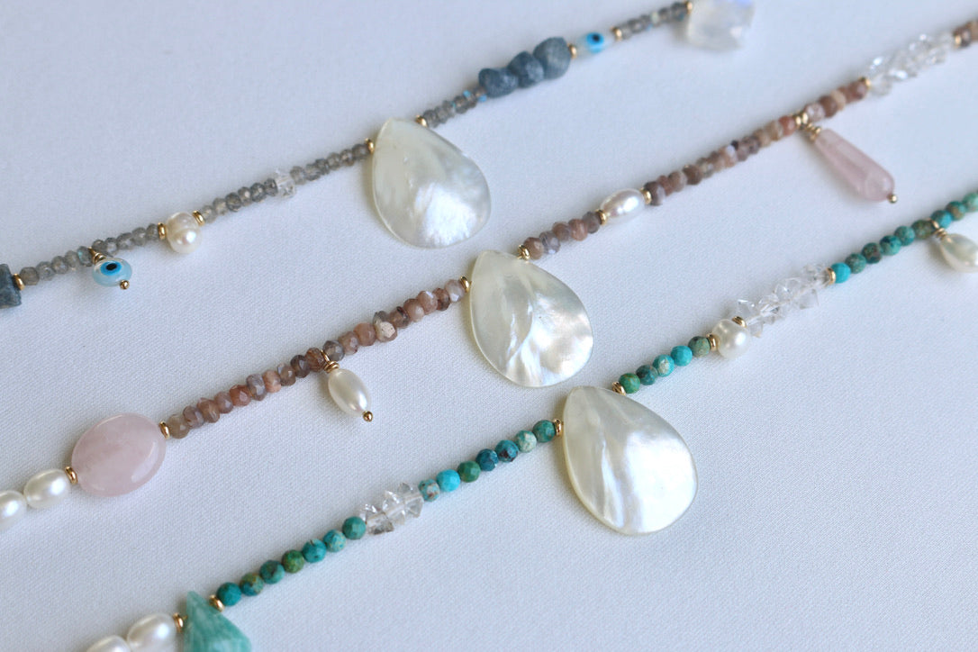 Beachy Necklace Labradorite