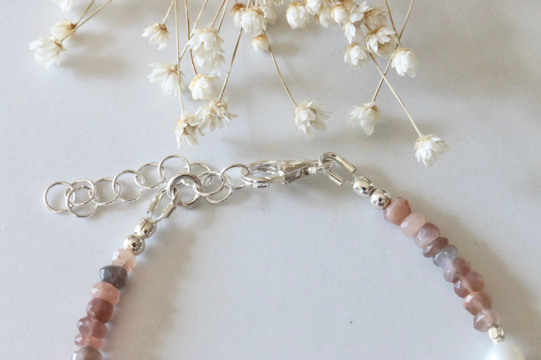 Mixed Gemstone Bracelet, Pink