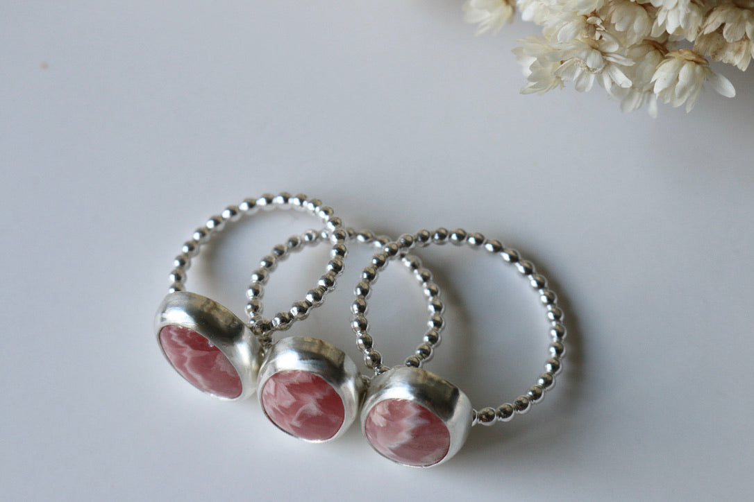 Rhodochrosite Ring