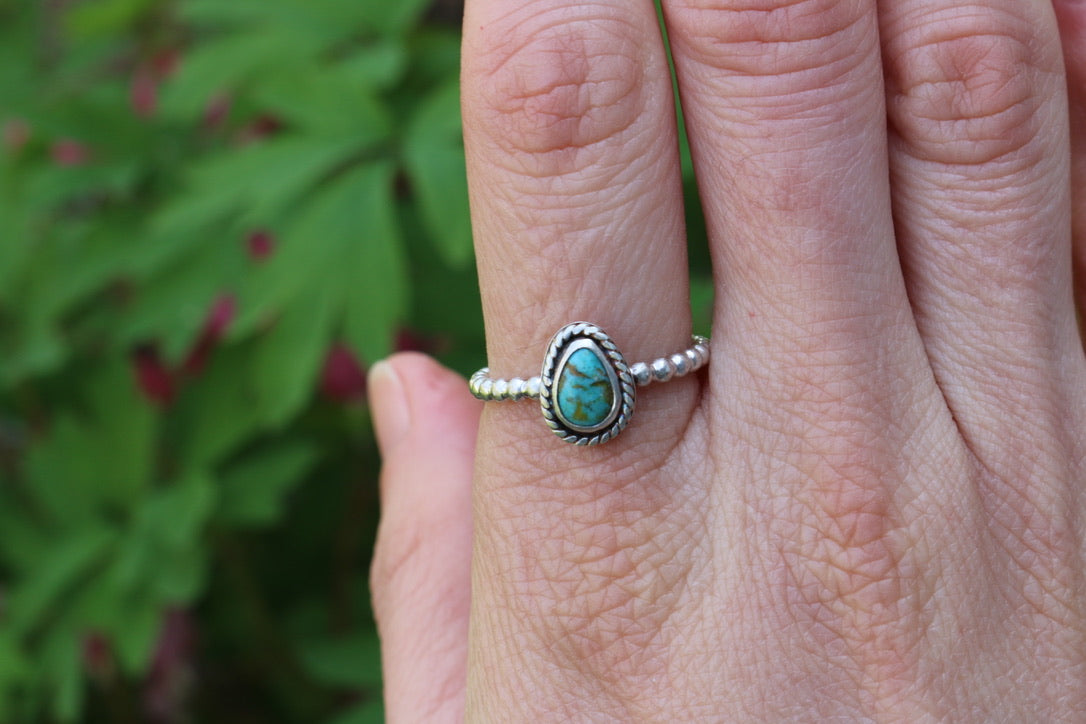 Kingman Turquoise Ring Size 7.5