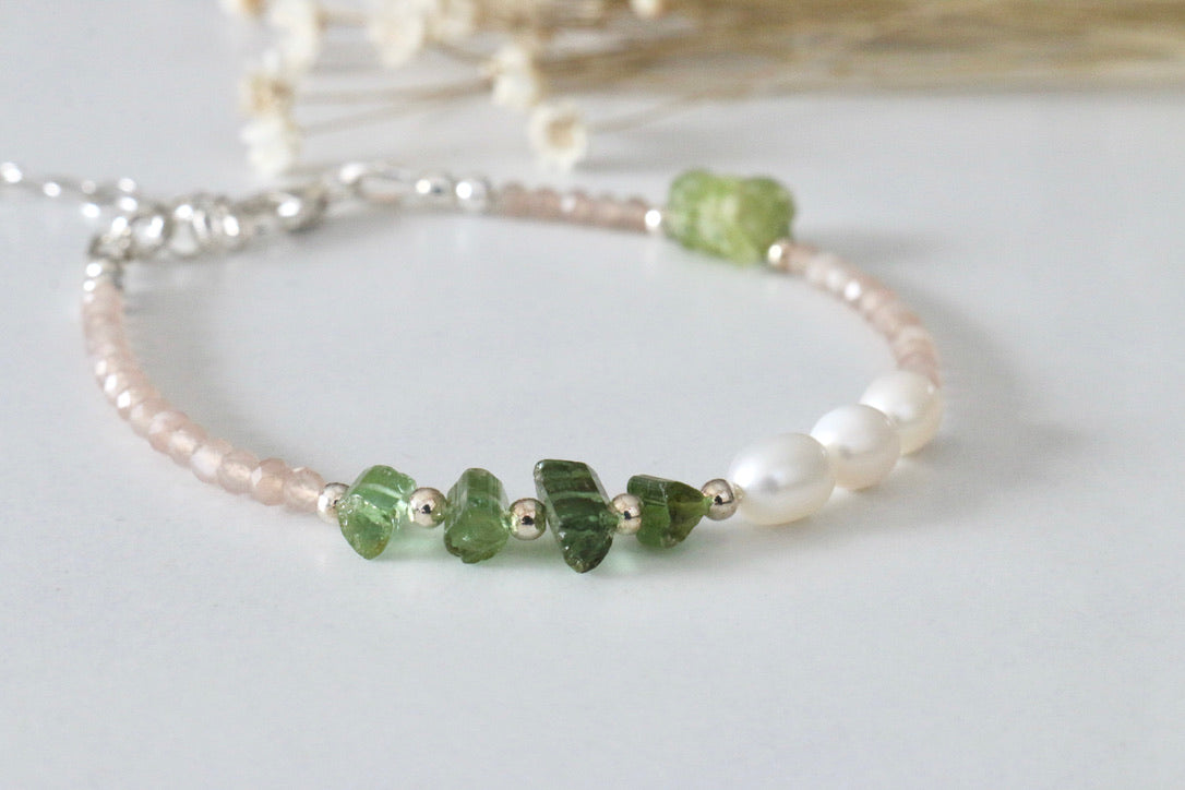 Mixed Gemstone Bracelet, Green