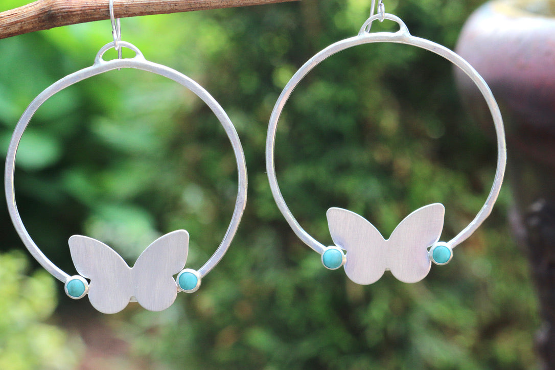 Butterly Hoop Earrings