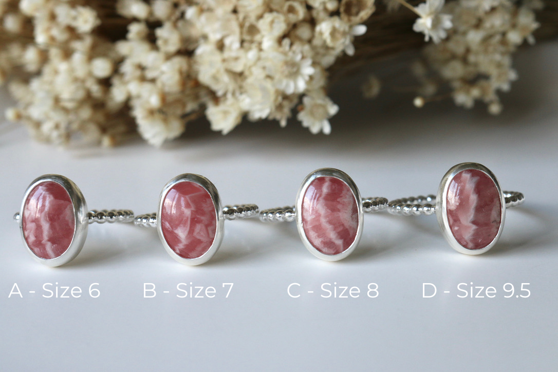 Rhodochrosite Ring