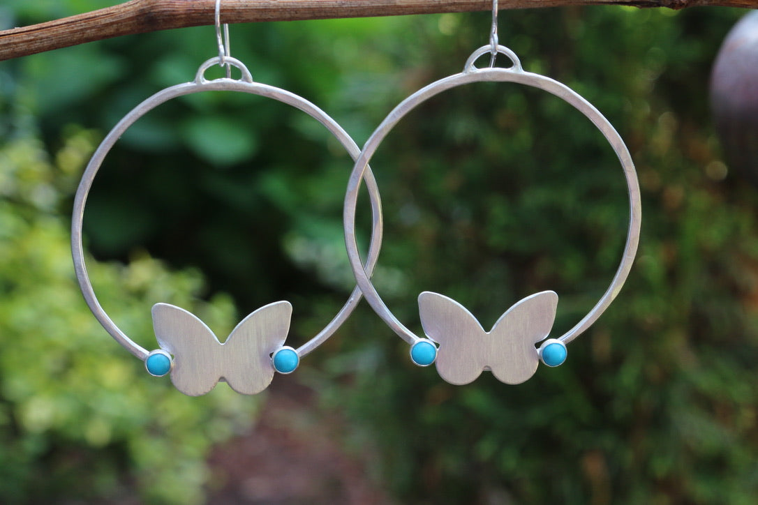Butterly Hoop Earrings