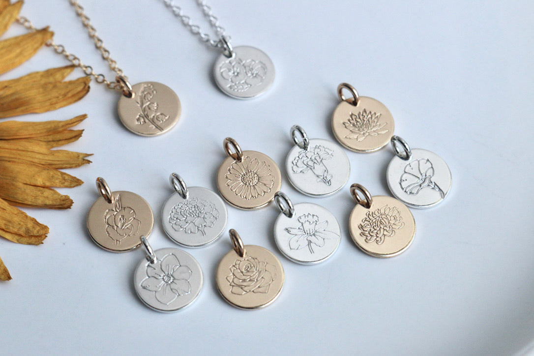 Birth Month Flower Necklace