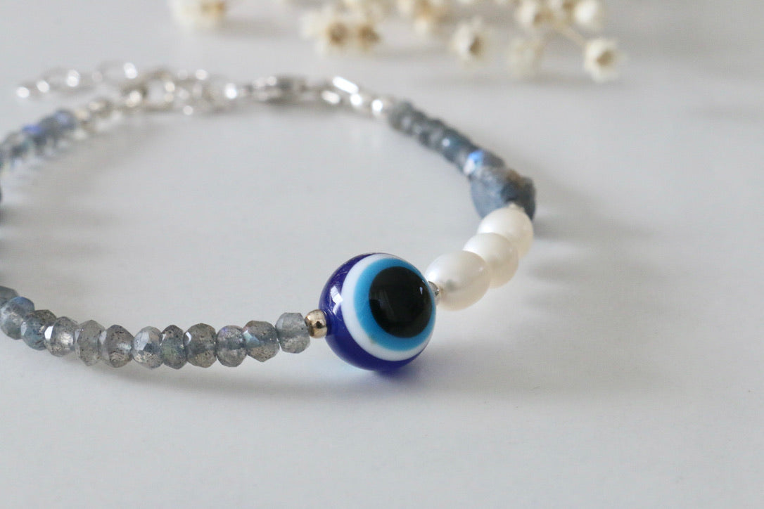 Mixed Gemstone Bracelet, Blue