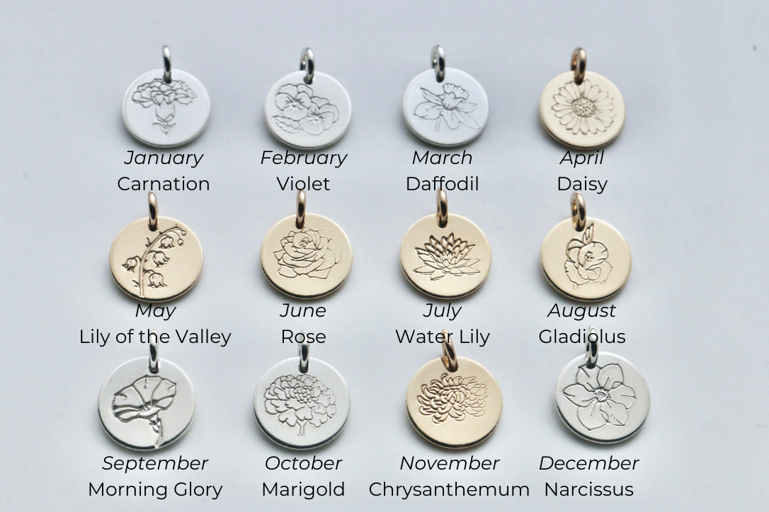 Birth Month Flower Necklace