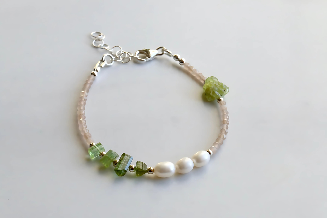 Mixed Gemstone Bracelet, Green