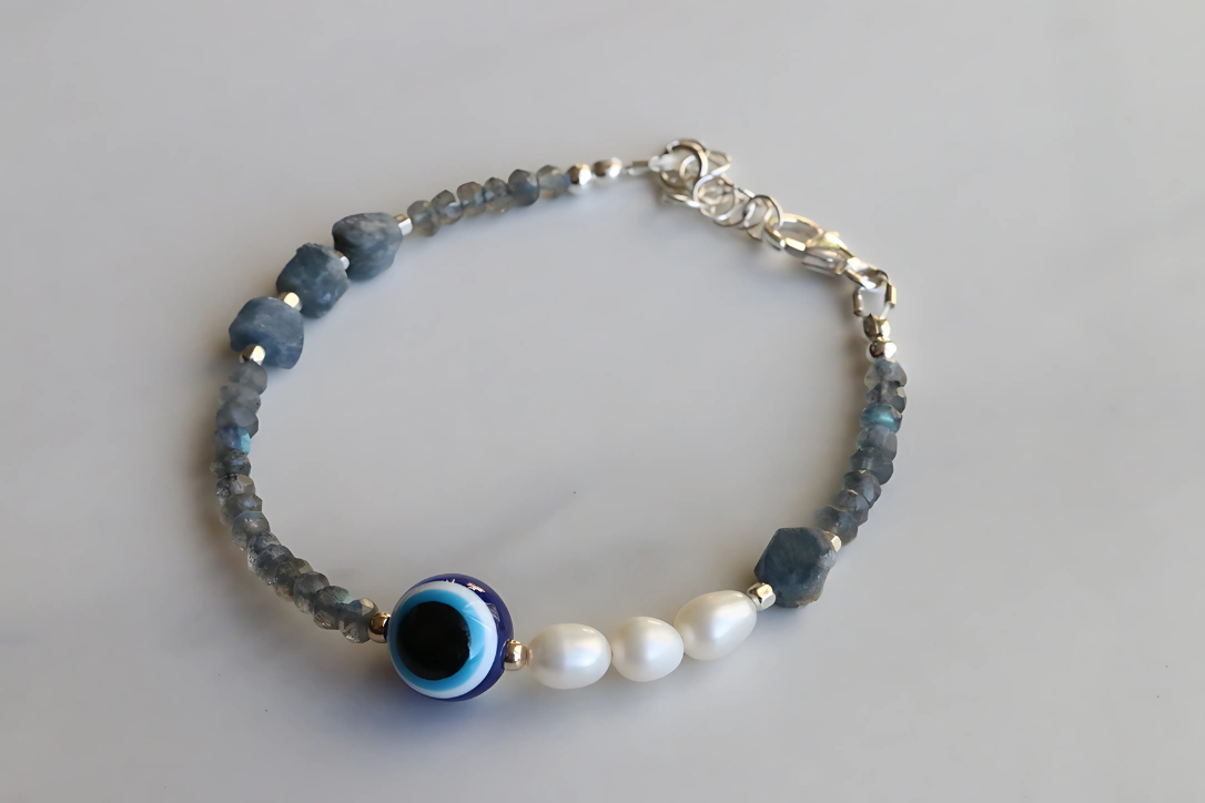 Mixed Gemstone Bracelet, Blue