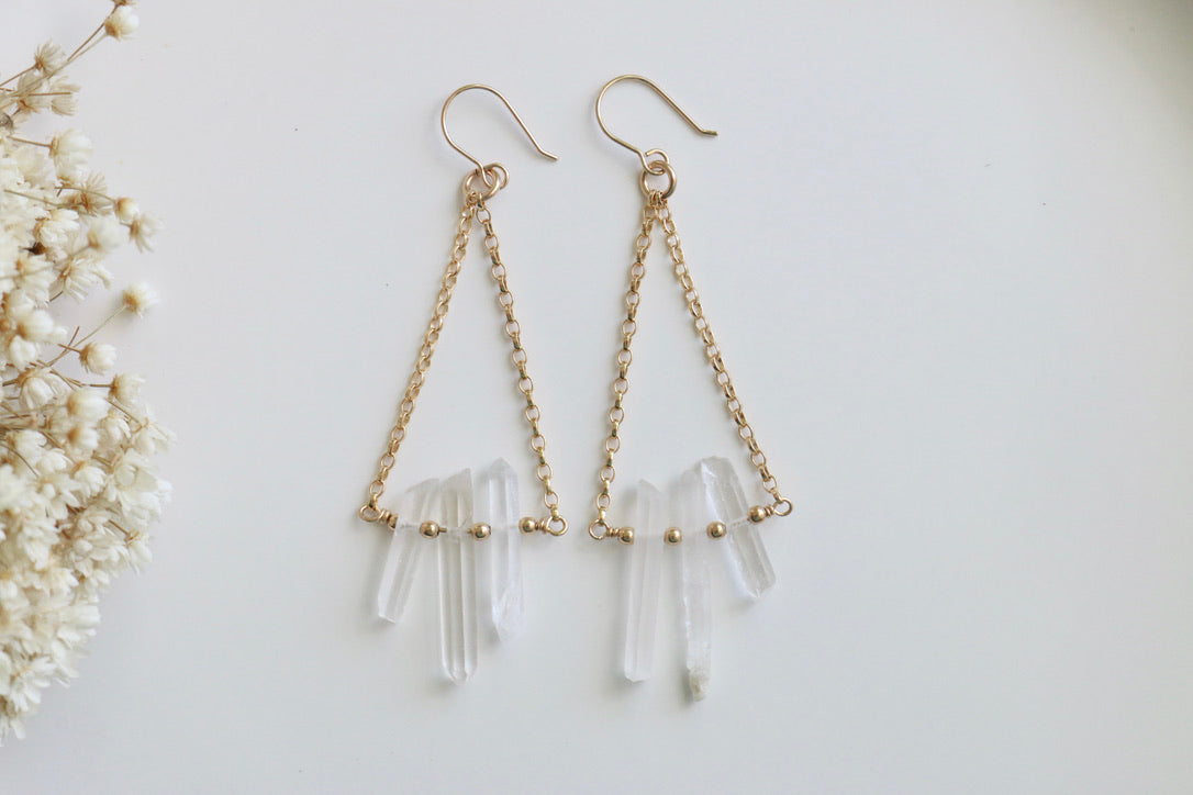 Quartz Point Earrings
