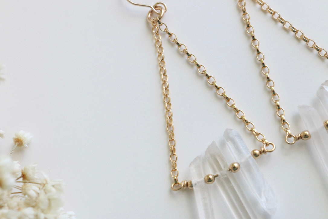 Quartz Point Earrings