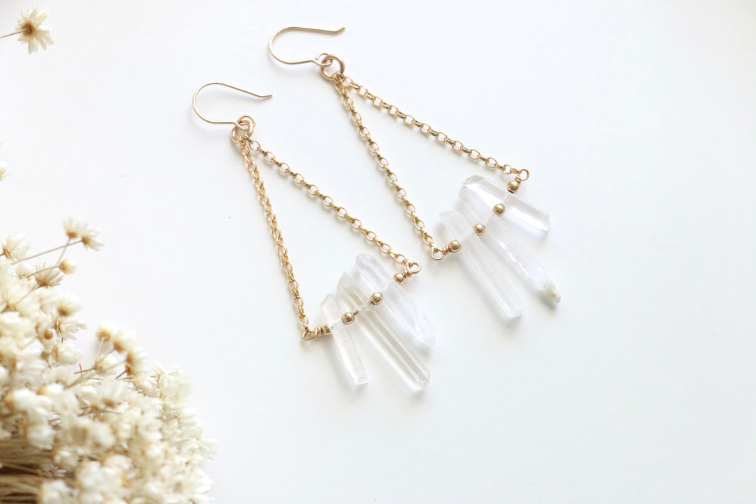 Quartz Point Earrings