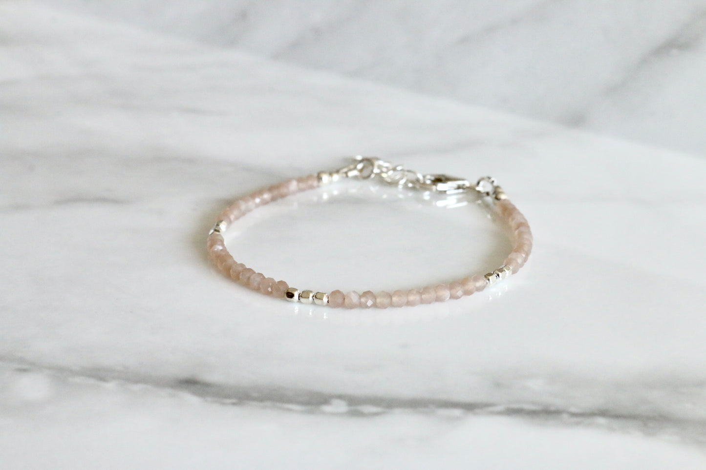 Peach Moonstone Bracelet