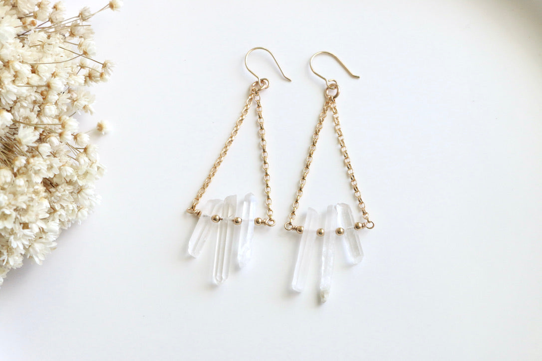 Quartz Point Earrings