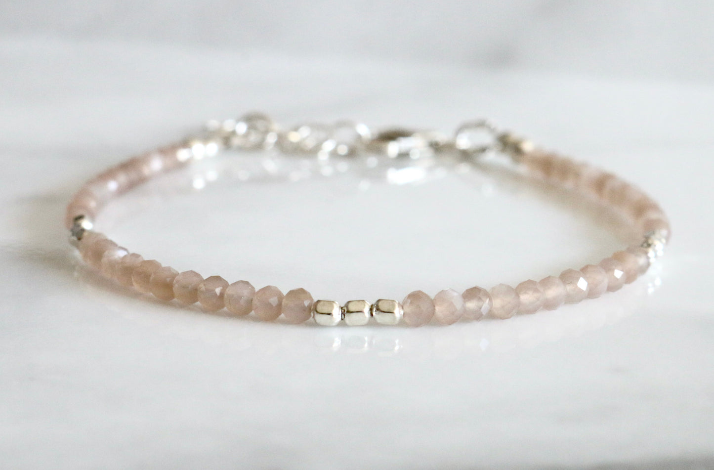 Peach Moonstone Bracelet