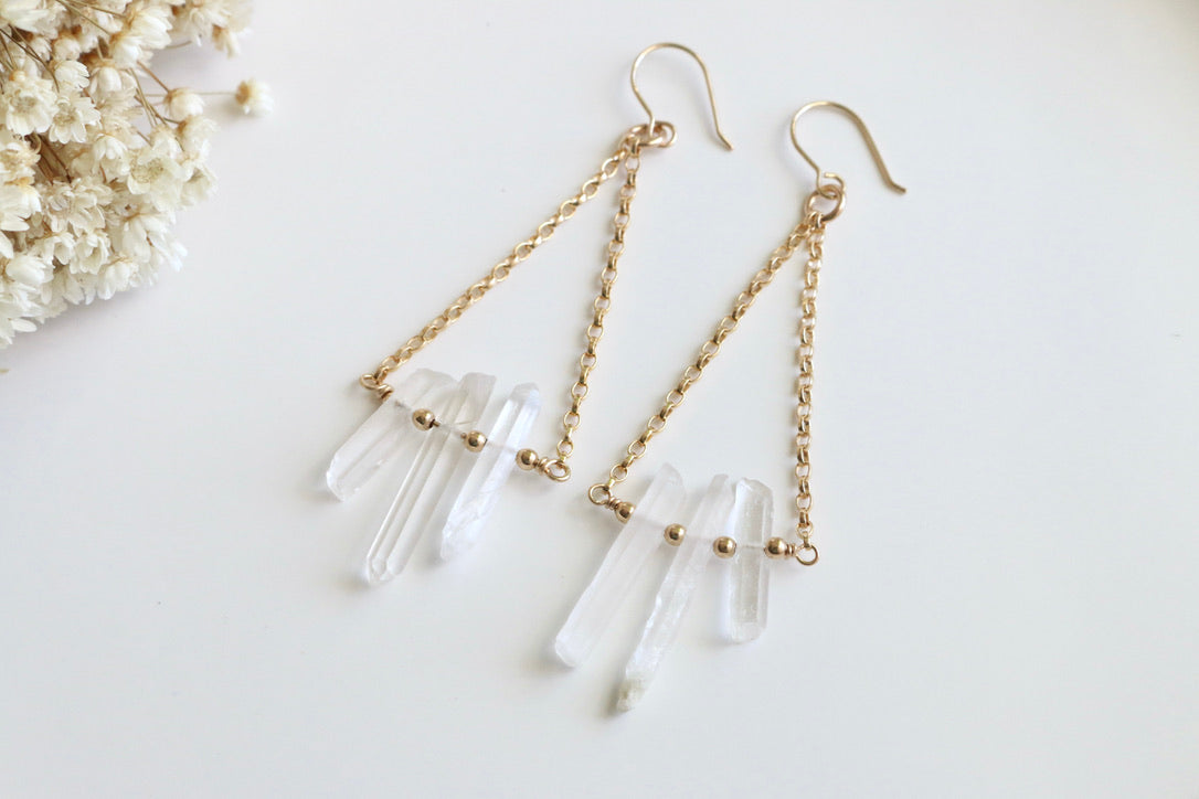 Quartz Point Earrings