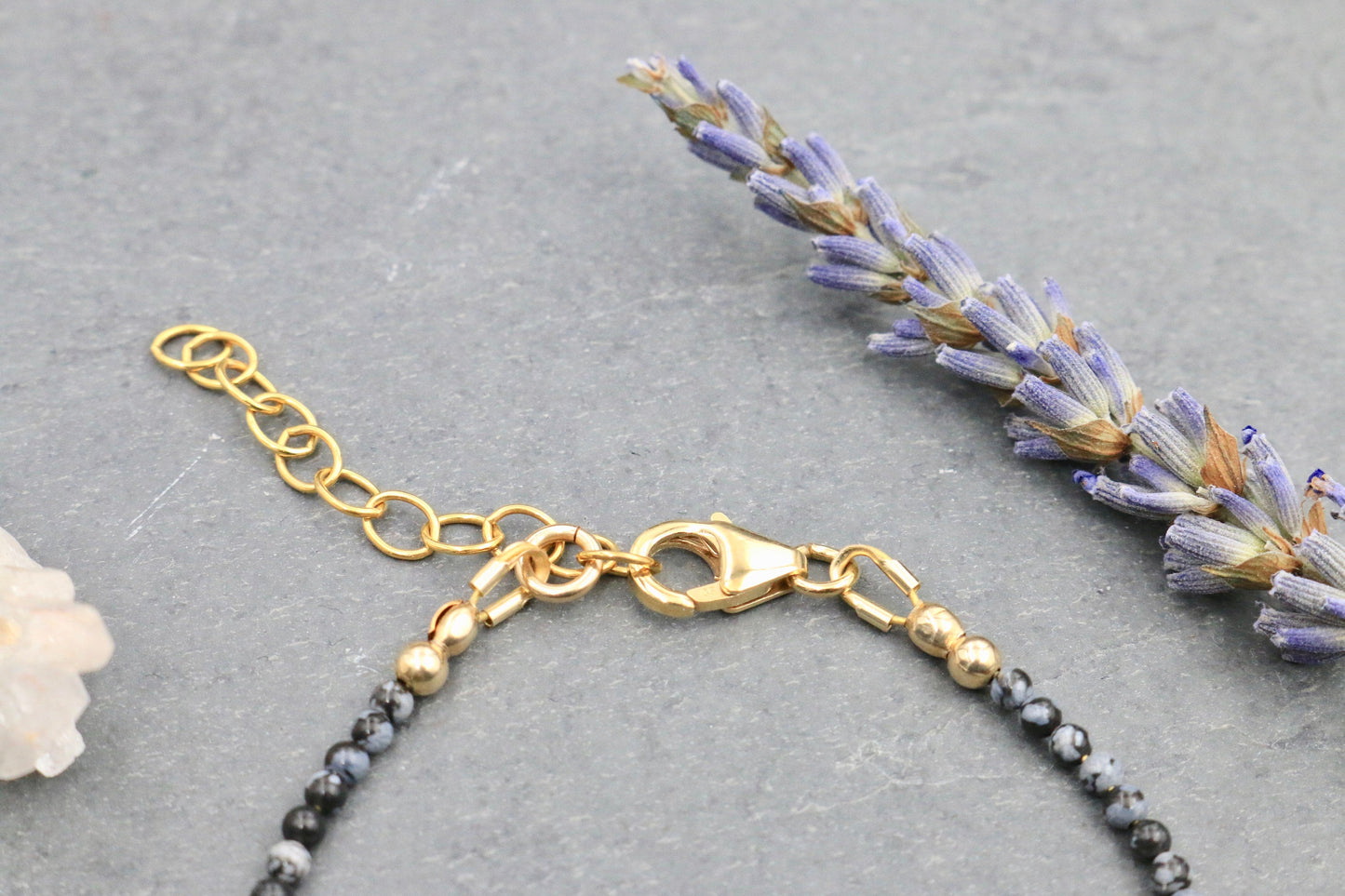 Snowflake Obsidian Bracelet