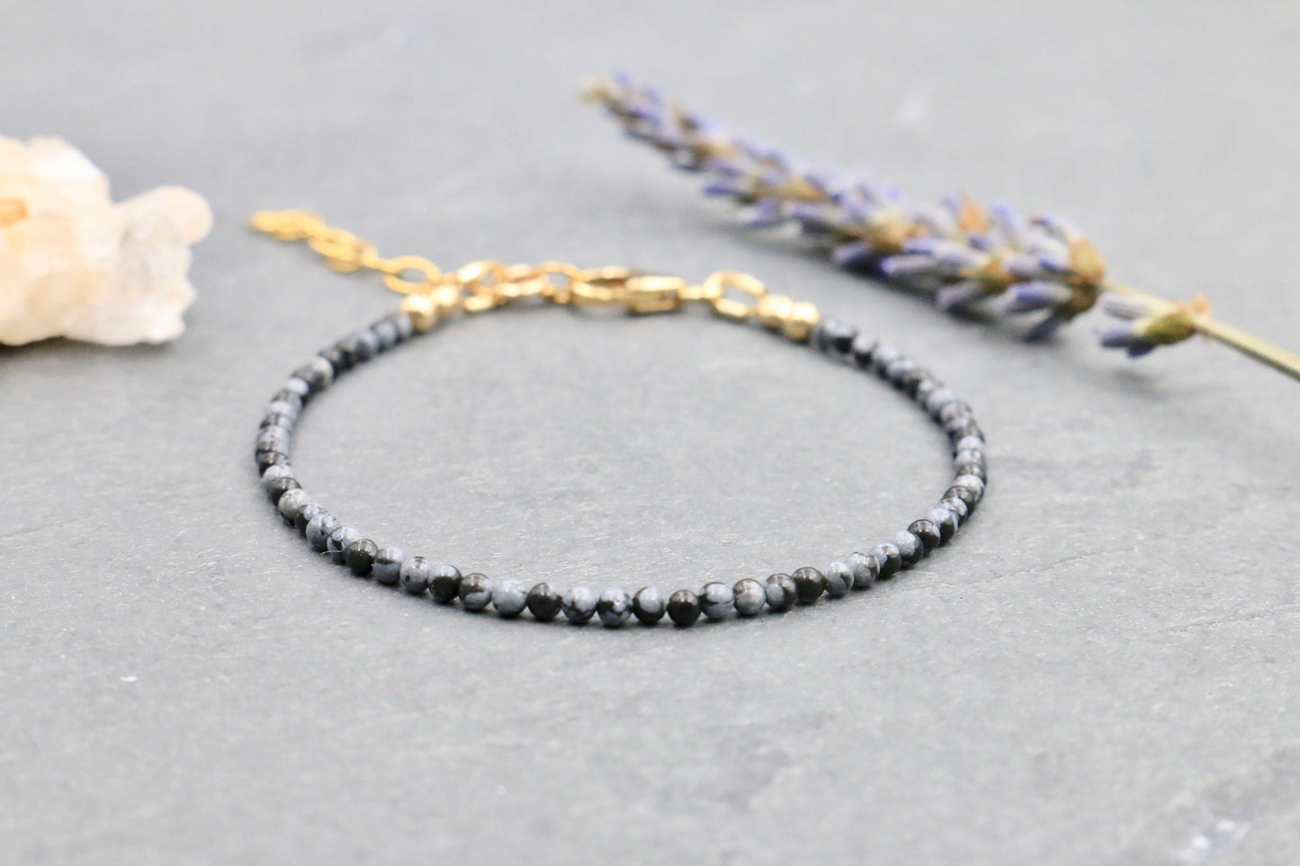 Snowflake Obsidian Bracelet
