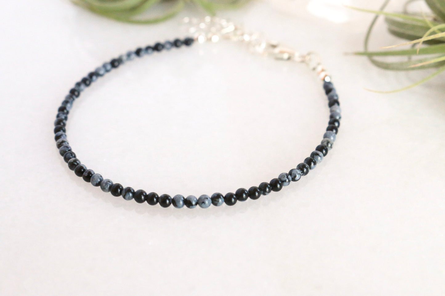 Snowflake Obsidian Bracelet