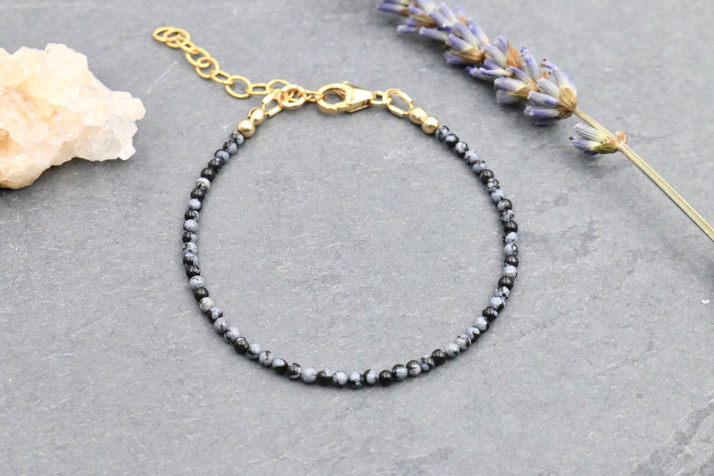 Snowflake Obsidian Bracelet