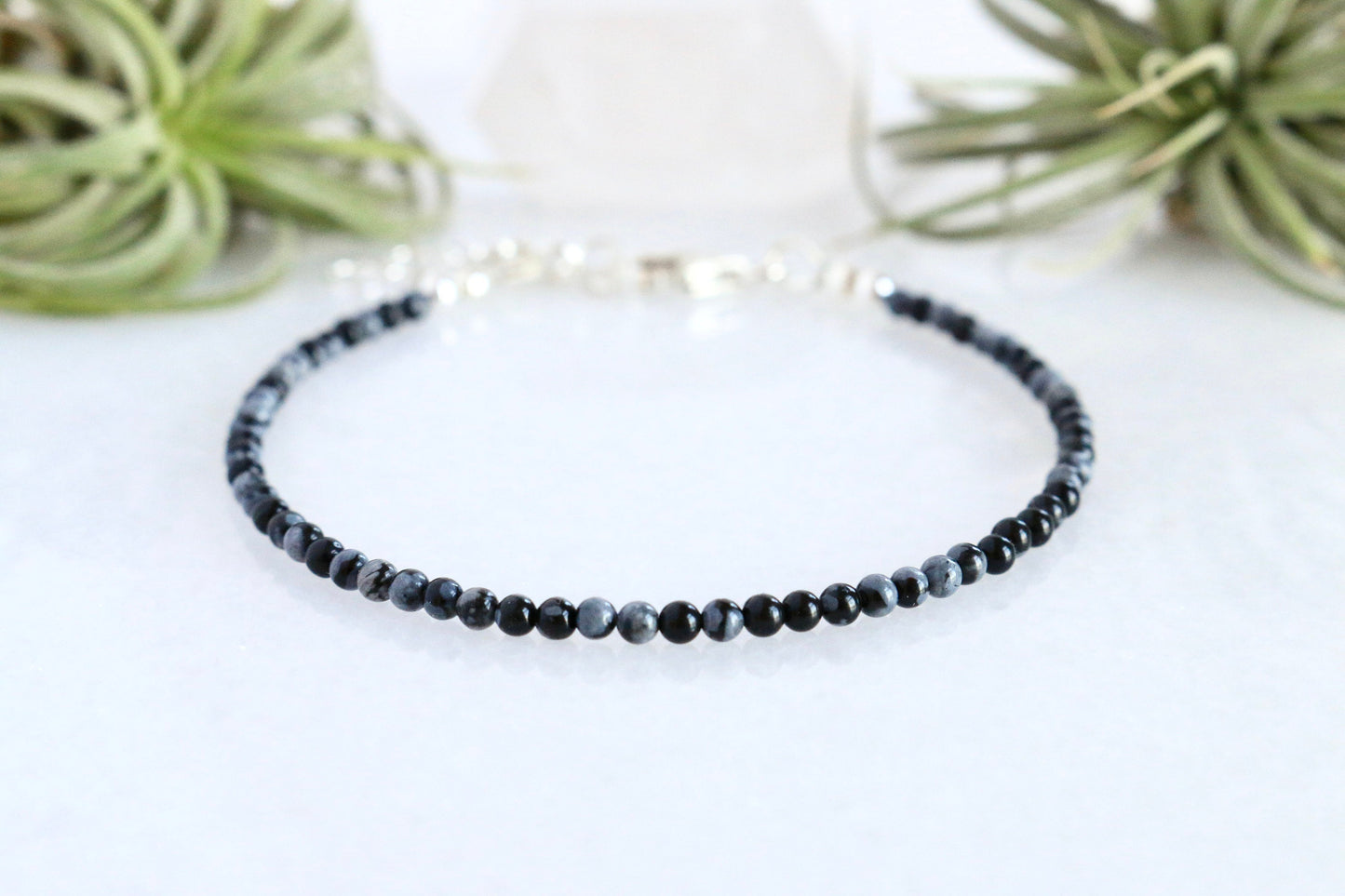 Snowflake Obsidian Bracelet