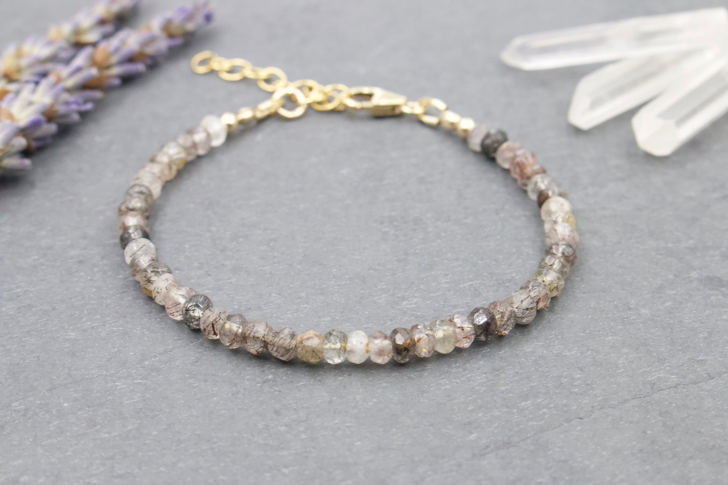 Tourmalinated Quartz Bracelet