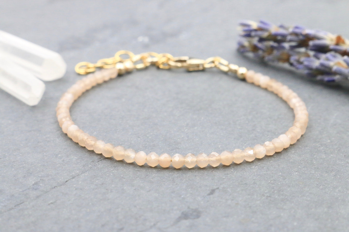 Peach Moonstone Bracelet