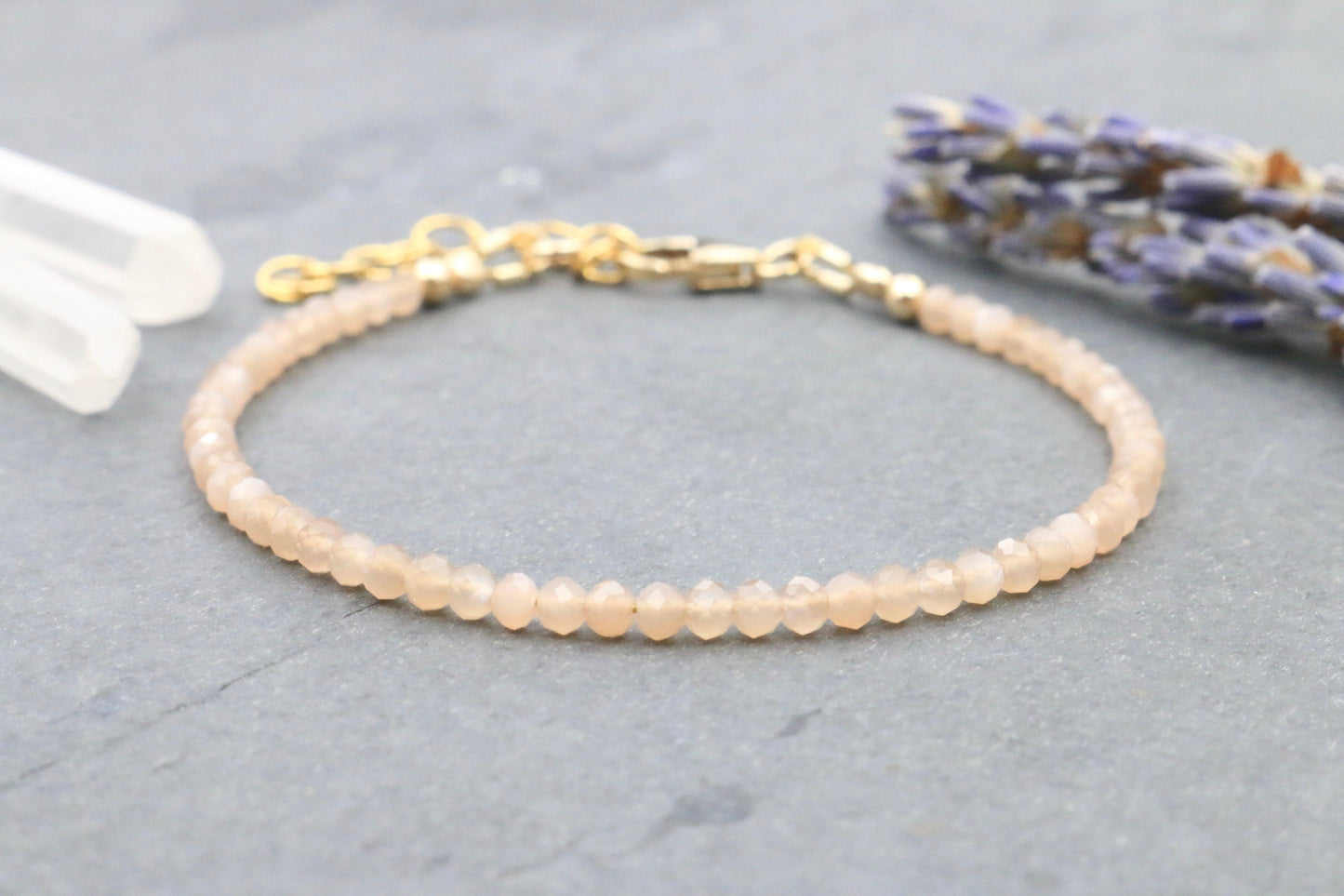 Peach Moonstone Bracelet
