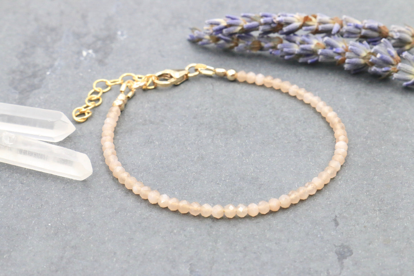 Peach Moonstone Bracelet