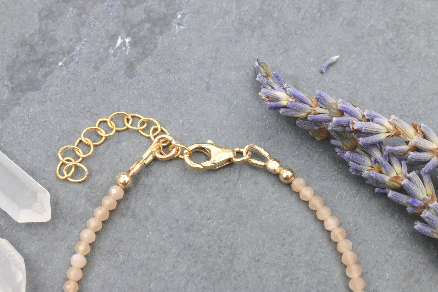 Peach Moonstone Bracelet