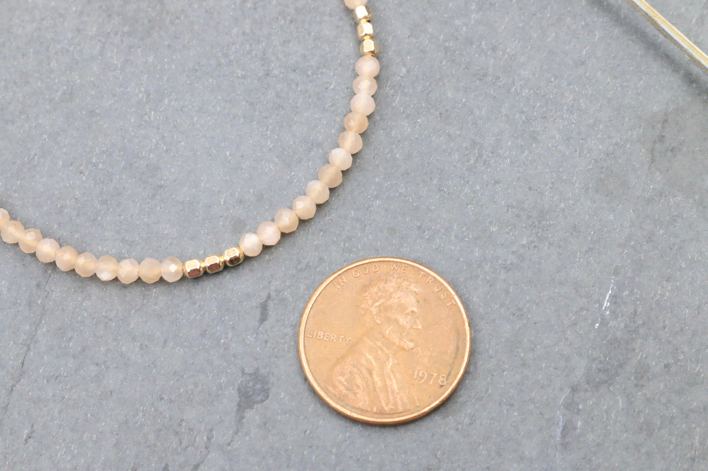Peach Moonstone Bracelet