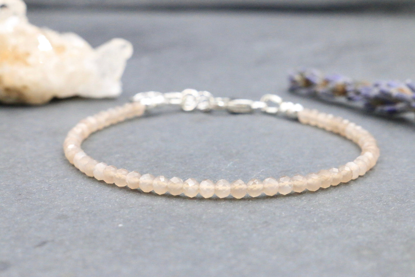 Peach Moonstone Bracelet