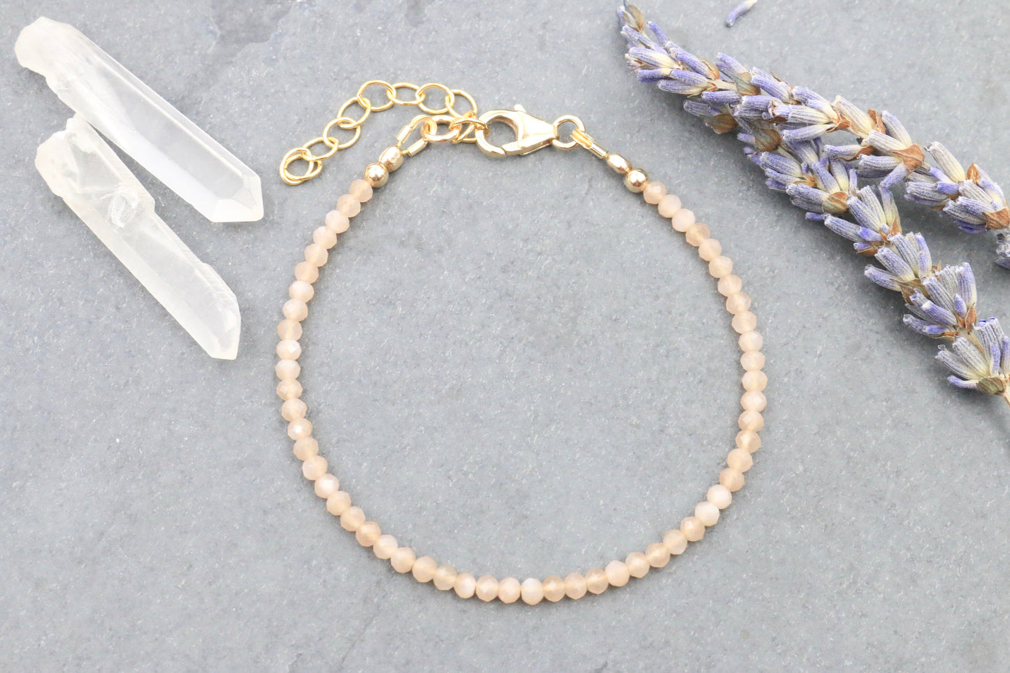 Peach Moonstone Bracelet