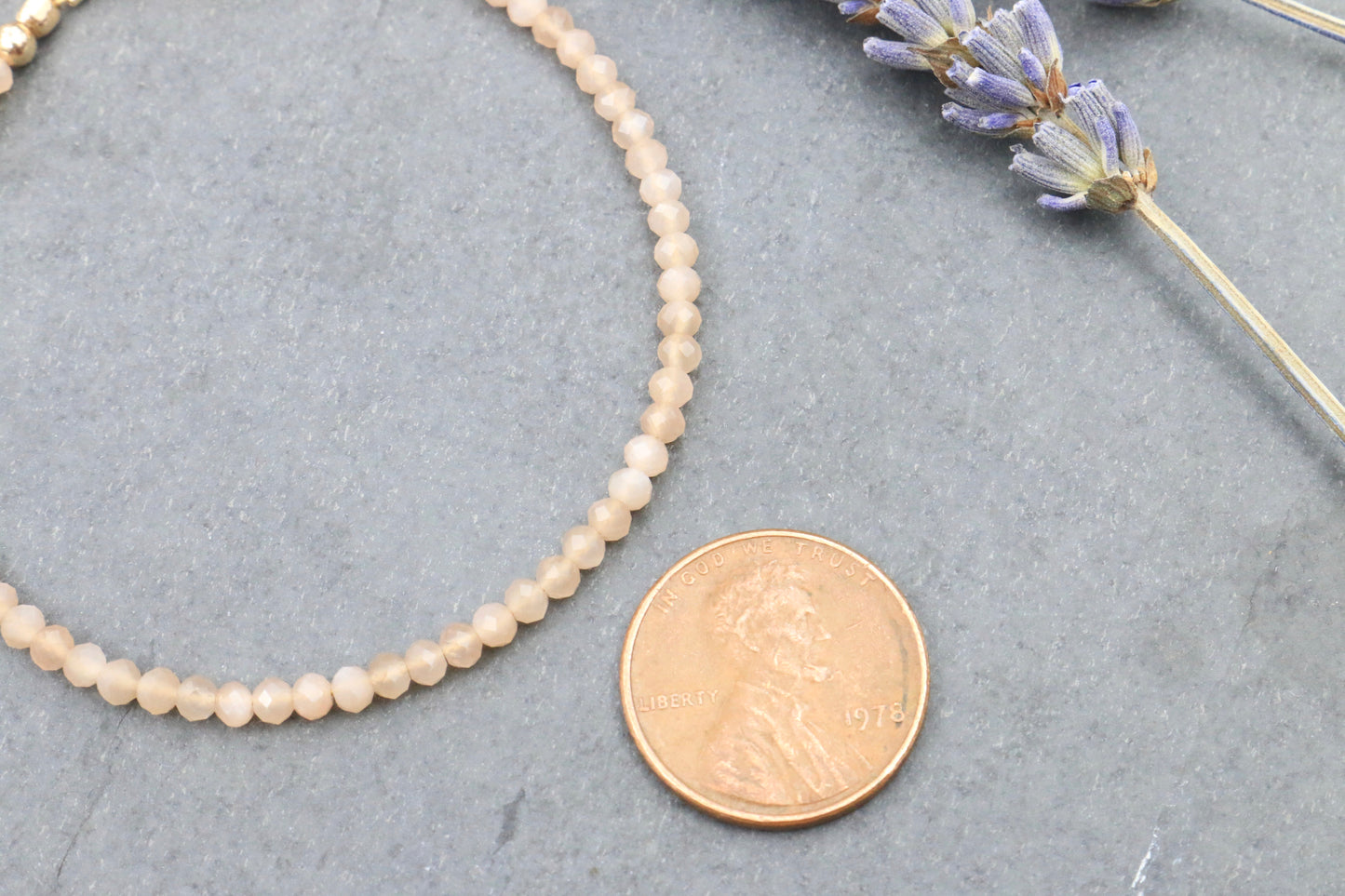 Peach Moonstone Bracelet