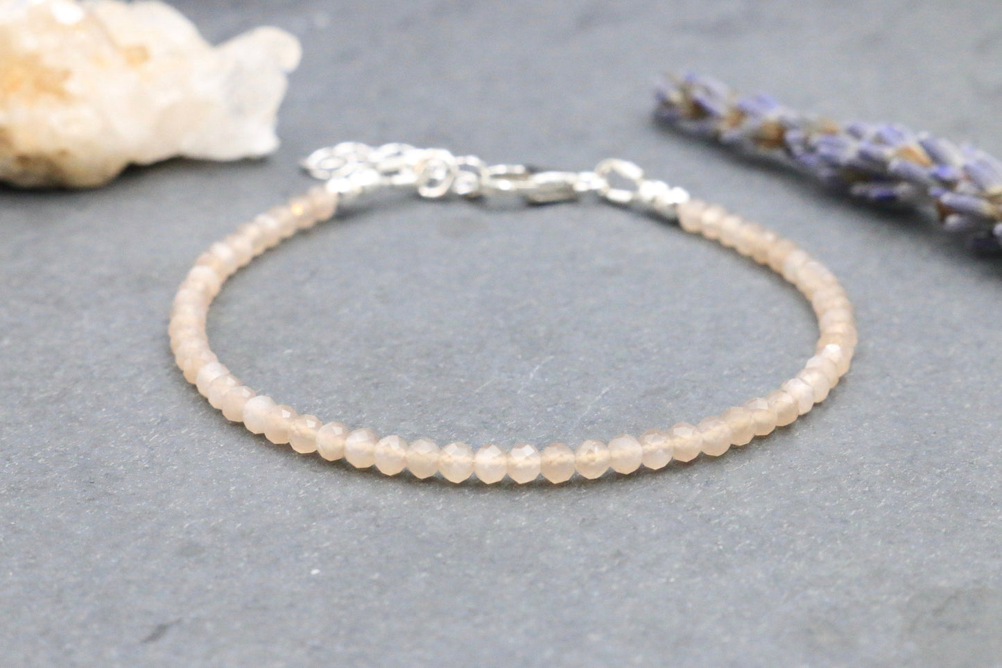 Peach Moonstone Bracelet