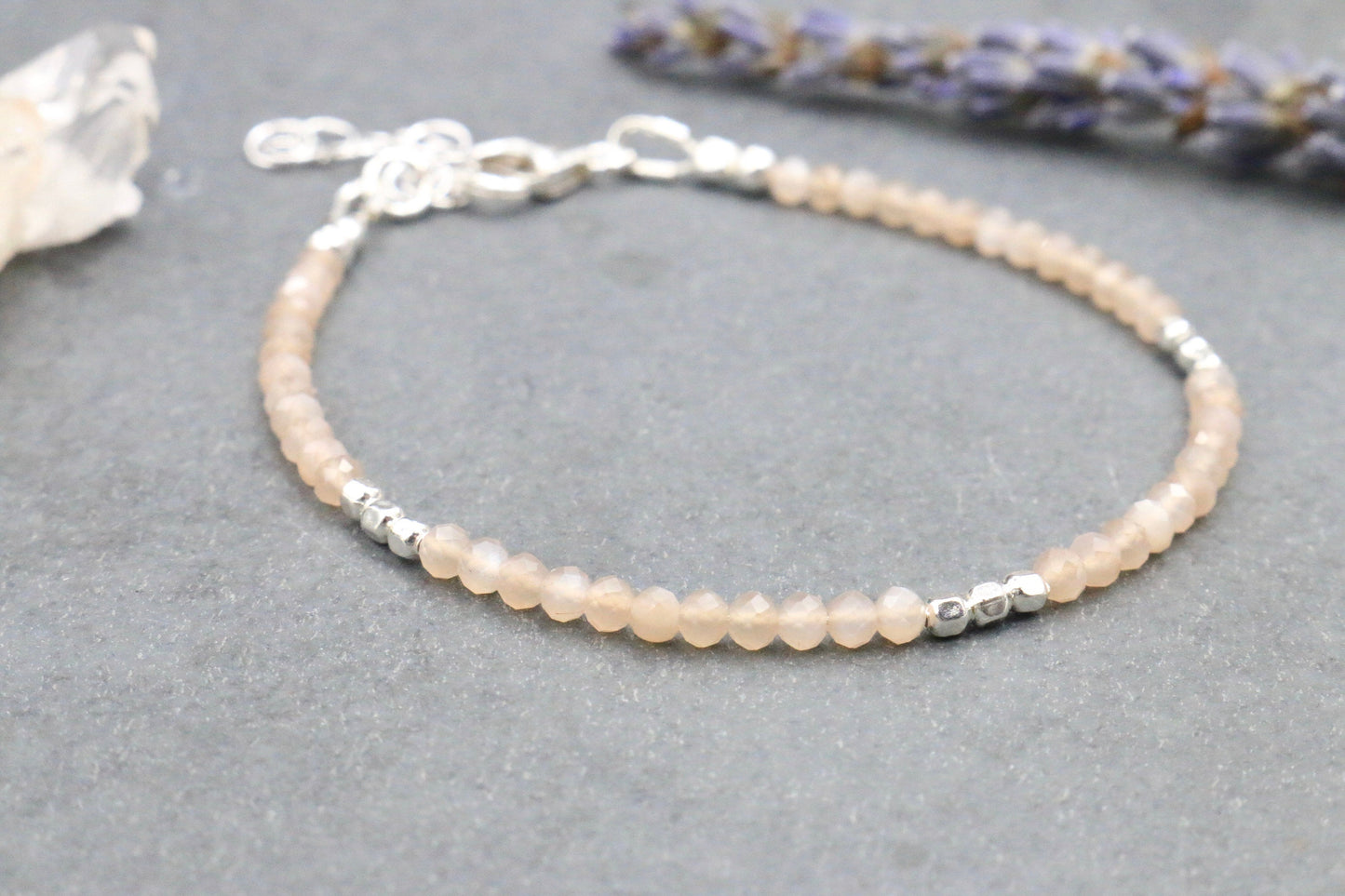 Peach Moonstone Bracelet