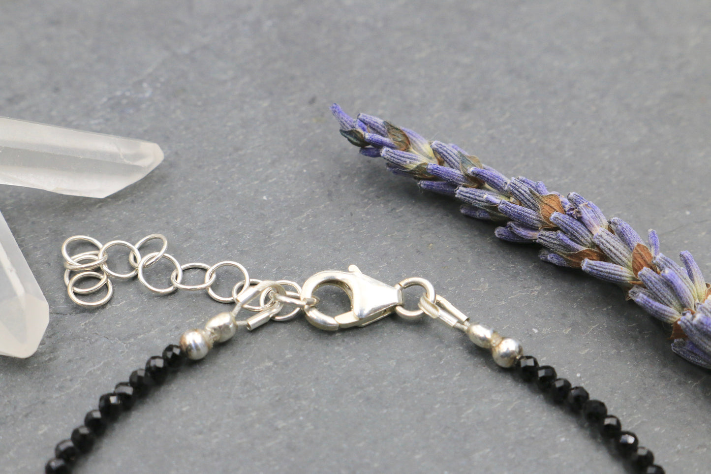 Labradorite and Black Tourmaline Bracelet