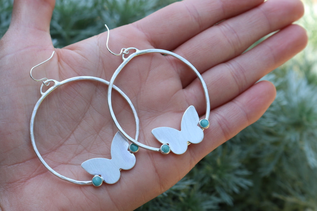 Butterly Hoop Earrings