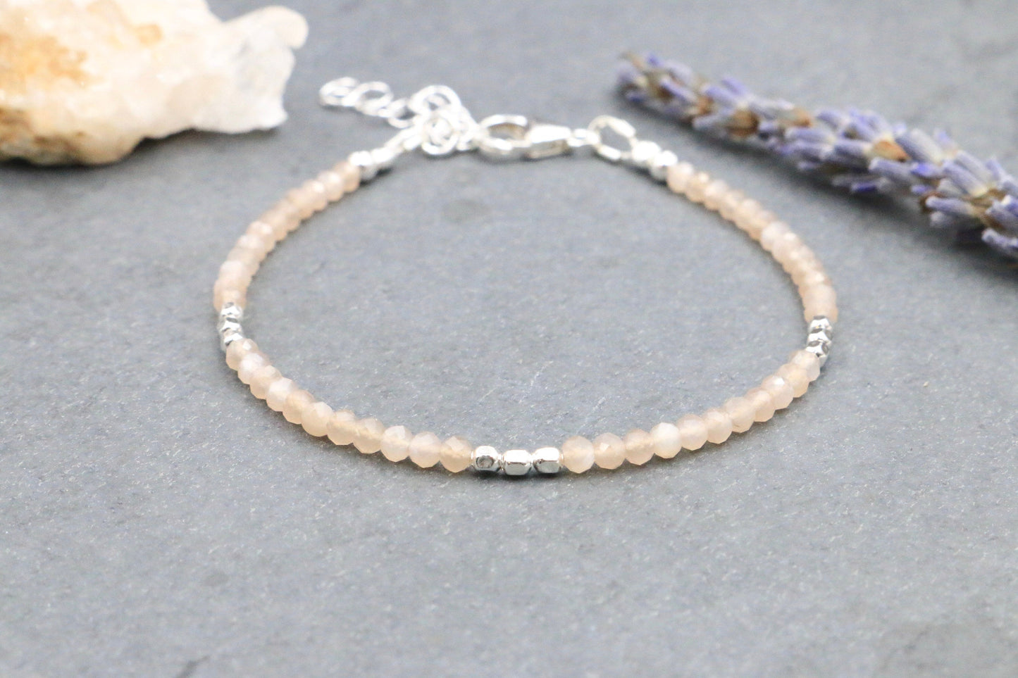 Peach Moonstone Bracelet